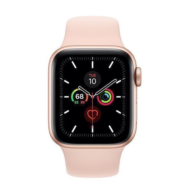 Apple Watch (Series 5) GPS 44 mm - Aluminio Oro - Correa loop deportiva Rosa