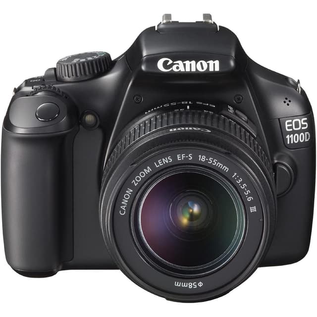 Cámara Réflex Canon EOS 1100D - Negro + Objetivo Canon EF-S 18-55mm f/3.5-5.6 III