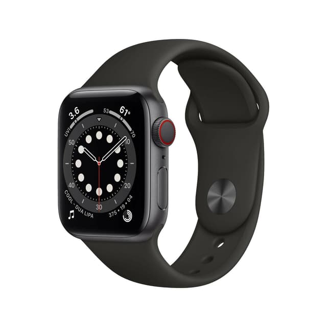 Apple Watch (Serie 6) Septiembre 2020 40 mm - Aluminio Gris espacial - Correa Deportiva Negro